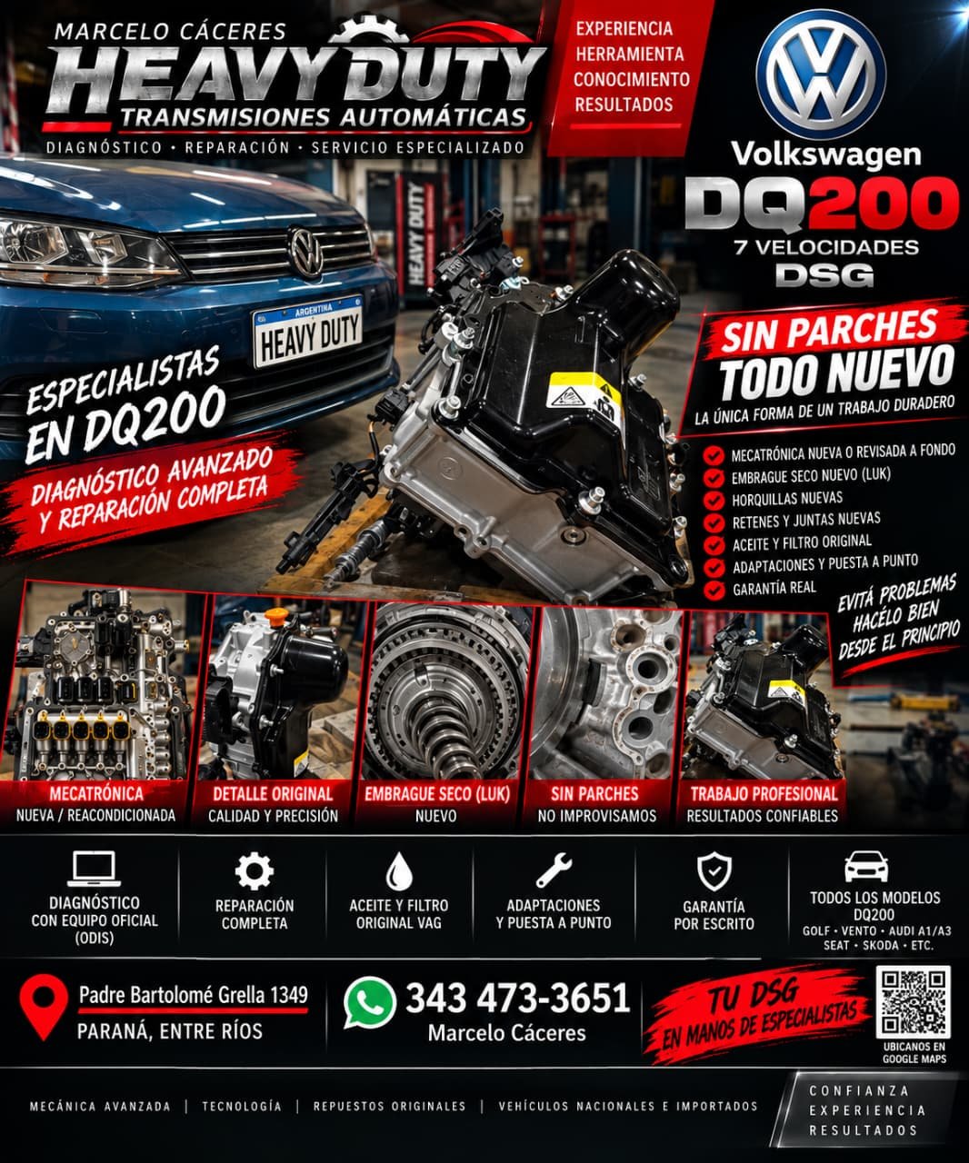 Especialistas en Volkswagen DQ200 DSG 7 velocidades